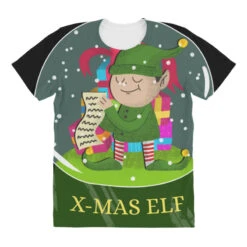 Snow Globe Believe Elf Xmas Funny Christmas Elf Gi All Over Women's T-shirt -Noel Outfits Store pd.2527021790.108.25094029.s3.1 front customized 111111 none x45ym12 294 800x800 1
