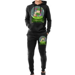 Snow Globe Believe Elf Xmas Funny Christmas Elf Gi Hoodie & Jogger Set