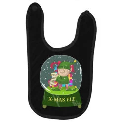 Snow Globe Believe Elf Xmas Funny Christmas Elf Gi Baby Bibs