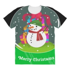 Snow Globe Funny Xmas Snowman Snowflakes Christmas All Over Women's T-shirt -Noel Outfits Store pd.2527021919.108.25094027.s3.1 front customized 111111 none x45ym12 294 800x800 1