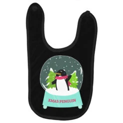 Snow Globe Penguin Christmas Tree Believe Xmas Gif Baby Bibs