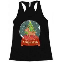 Snow Globe Reindeer Christmas Tree Believe Rudolph Racerback Tank -Noel Outfits Store pd.2527022174.45.25094023.s3.1 front black ffffff none x4.5y0 135 800x800 1