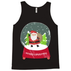 Snow Globe Santa Claus Christmas Tree Believe Xmas Tank Top -Noel Outfits Store pd.2527022279.30.25094022.s3.1 front black ffffff none x5.5y0 169 800x800 1