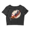 Santa Riding Reindeers Funny Christmas Xmas Matchi Crop Top -Noel Outfits Store pd.2527027256.87.25095618.s3.1 front black ffffff none x0y0 146 800x800 1