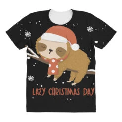 Santa Sloth Christmas Merry Slothmas Snowflake All Over Women's T-shirt -Noel Outfits Store pd.2527027471.108.25097642.s3.1 front customized 111111 none x45y41.5 294 800x800 1