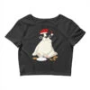 Santa English Bulldog Cookie Christmas Dog Lov Crop Top -Noel Outfits Store pd.2527027768.87.25097650.s3.1 front black ffffff none x14.5y0 117 800x800 1