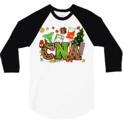 Cna Christmas 3/4 Sleeve Shirt -Noel Outfits Store pd.2527035446.33.25097050.s3.1 front white and black ffffff none x0y0 150 800x800 1