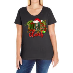 Christmas Maw Claus Ladies Curvy T-Shirt