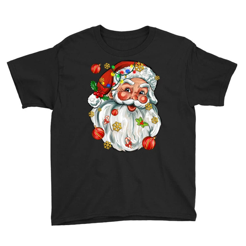 Santa With Little Christmas Youth Tee 5 Santa With Little Christmas Youth Tee - Image 3