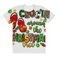 Croc'in Around The Christmas Tree All Over Women's T-shirt -Noel Outfits Store pd.2527042461.108.25097014.s3.1 front customized f5f5f5 none x45y35 294 800x800 1