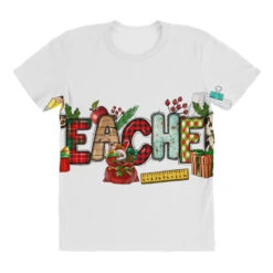 Christmas Teacher All Over Women's T-shirt -Noel Outfits Store pd.2527056008.108.25102070.s3.1 front customized f5f5f5 none x45y99 294 800x800 1