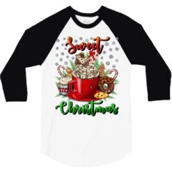 Sweet Christmas 3/4 Sleeve Shirt -Noel Outfits Store pd.2527073639.33.25102080.s3.1 front white and black ffffff none x0y0 150 800x800 1