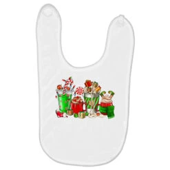 Christmas Coffee Cup Baby Bibs