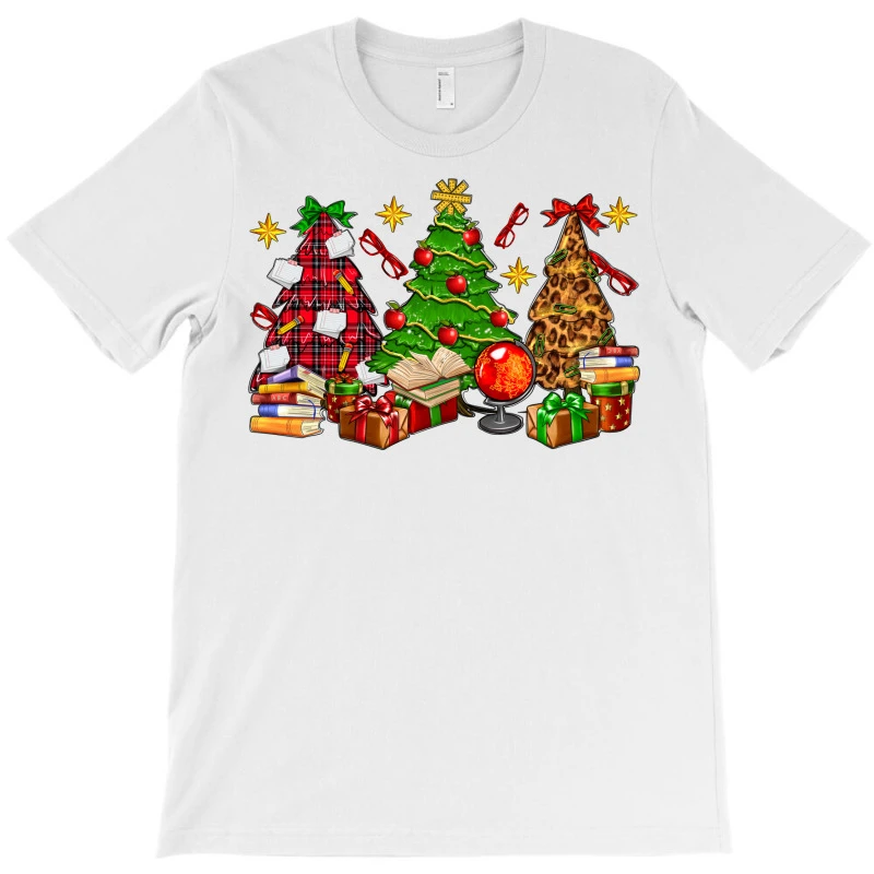 Teacher Christmas Trees T-Shirt 5 Teacher Christmas Trees T-Shirt - Image 3