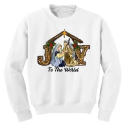 Joy To The World Baby Jesus Christmas Youth Sweatshirt -Noel Outfits Store pd.2527107592.52.25102460.s3.1 front white ffffff none x0y0 169 800x800 1