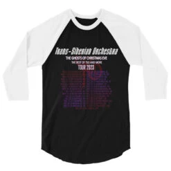 THE GHOSTS OF CHRISTMAS EVE 3/4 Sleeve Shirt -Noel Outfits Store pd.2527147734.33.25102819.s3.1 front black and white ffffff none x0y25.5 150 800x800 1