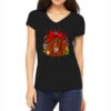 Christmas Red Angus Women's V-Neck T-Shirt -Noel Outfits Store pmd.2297664007.72.23348866.s3.1 front black2 ffffff none x5.2y5.2 127.6 800x800 1