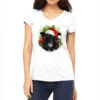 Christmas Black Angus Women's V-Neck T-Shirt