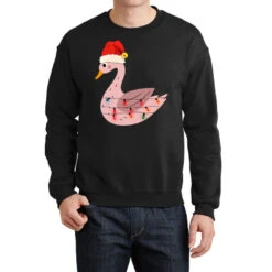 Swan Ugly Christmas Gift Crewneck Sweatshirt