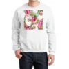Pink Christmas Santa Claus And Gift Box Crewneck Sweatshirt -Noel Outfits Store pmd.2526140270.32.25057810.s3.2 front white2 ffffff none x0y0 124 800x800 1