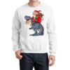 Christmas Dinosaur Santa Riding T Rex Merry Xmas B Crewneck Sweatshirt -Noel Outfits Store pmd.2526173614.32.25065800.s3.1 front white2 ffffff none x0y0 124 800x800 1