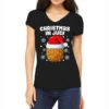 Christmas In July Santa Pineapple Hawaiian Summer Women's V-Neck T-Shirt -Noel Outfits Store pmd.2526173884.72.25065798.s3.1 front black2 ffffff none x0y0 138 800x800 1