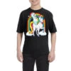 Christmas Snowman Riding Unicorn Xmas Magical Rain Youth Tee -Noel Outfits Store pmd.2526174522.37.25065791.s3.1 front black2 ffffff none x0.5y0 128 800x800 1