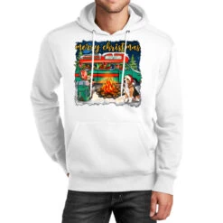 Merry Christmas With Camper Van Unisex Hoodie