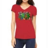 Christmas Trees With Hockey Women's V-Neck T-Shirt -Noel Outfits Store pmd.2526264133.72.25084798.s3.1 front red2 ffffff none x0y0 138 800x800 1