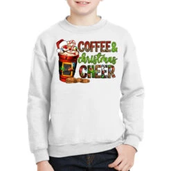 Coffee And Christmas Cheer Youth Sweatshirt