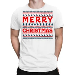 Happy Merry Christmas Pattern T-Shirt