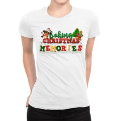 Baking Christmas Memories Ladies Fitted T-Shirt