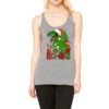 Rex-mas Christmas T-Rex Racerback Tank -Noel Outfits Store pmd.2526352384.45.25087130.s3.1 front grey2 ffffff none x7.5y0 129 800x800 1