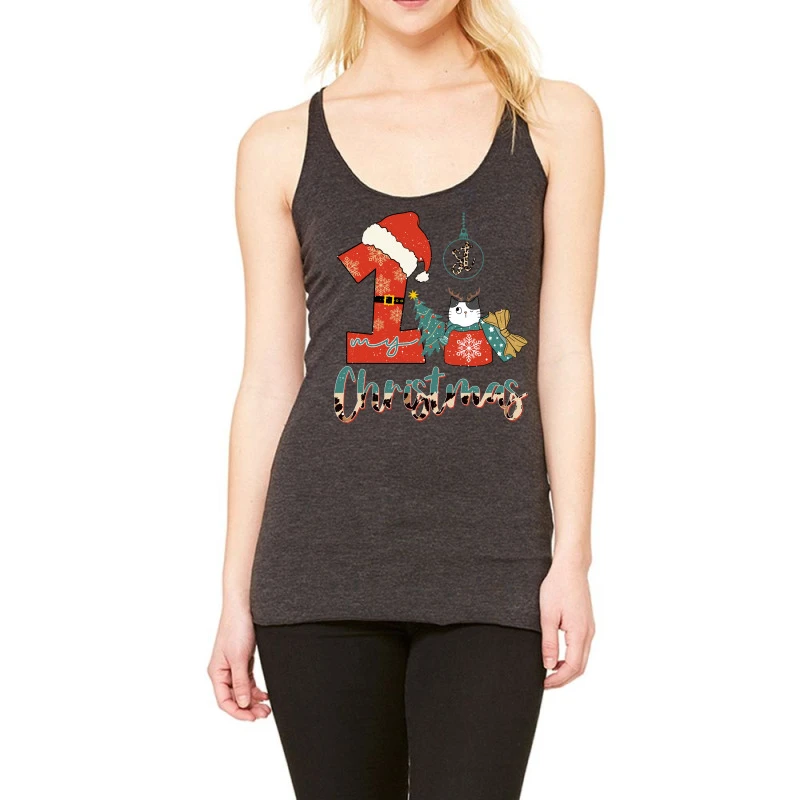 My 1st Christmas Svg Racerback Tank 3 My 1st Christmas Svg Racerback Tank