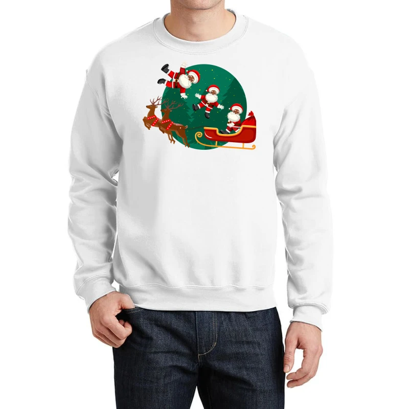 Black Man Santa Claus Christmas Crewneck Sweatshirt 3 Black Man Santa Claus Christmas Crewneck Sweatshirt