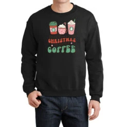 All I Want For Christmas Is More Coffee Retro Groo Crewneck Sweatshirt