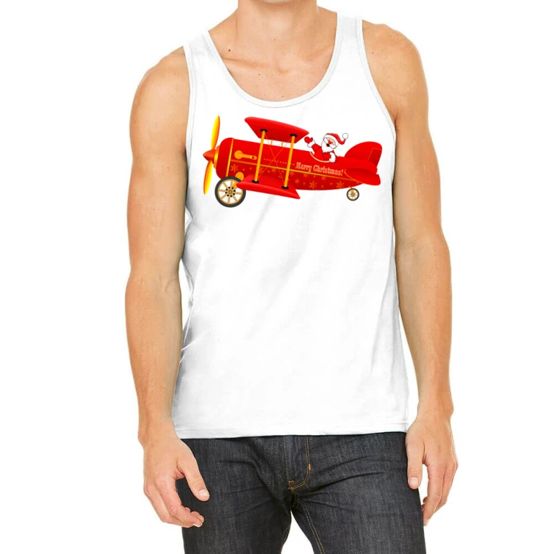 Santa Christmas Holiday Plane Kids Tank Top 3 Santa Christmas Holiday Plane Kids Tank Top
