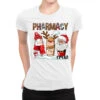 Pharmacy Crew Christmas Ladies Fitted T-Shirt -Noel Outfits Store pmd.2526425437.36.25087066.s3.1 front white2 ffffff none x0y0 154 800x800 1