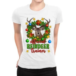 Official Reindeer Trainer Christmas Ladies Fitted T-Shirt