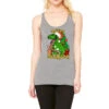 Merry Christmas T-Rex Racerback Tank -Noel Outfits Store pmd.2526444784.45.25087000.s3.1 front grey2 ffffff none x9.5y0 125 800x800 1