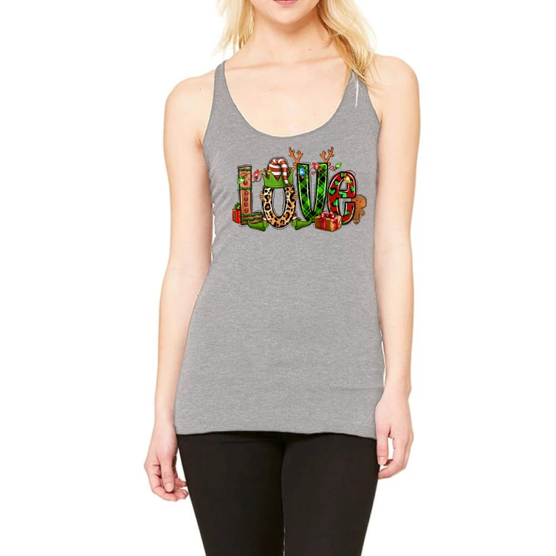 Love Christmas Elf Racerback Tank 3 Love Christmas Elf Racerback Tank