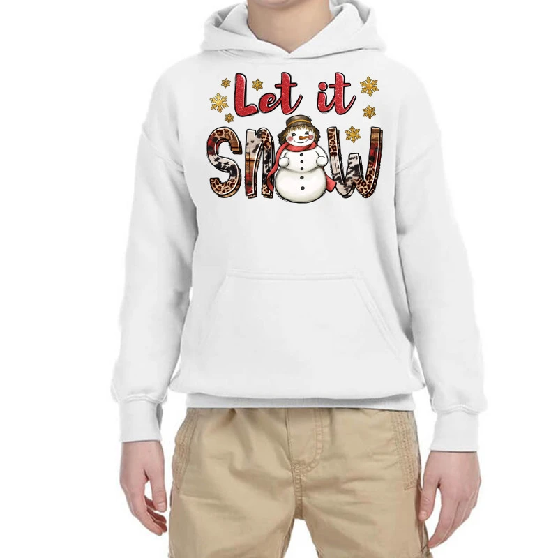 Let It Snow Christmas Snowman Youth Hoodie 3 Let It Snow Christmas Snowman Youth Hoodie