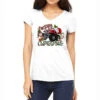 Merry Christmas Monster Truck Women's V-Neck T-Shirt -Noel Outfits Store pmd.2526595072.72.25093862.s3.1 front white2 ffffff none x0y0 138 800x800 1