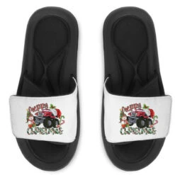 Merry Christmas Monster Truck Slide Sandal