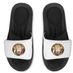 Charolais Heifer Christmas Slide Sandal