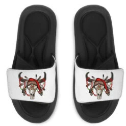 Western Christmas Bull Skull Slide Sandal