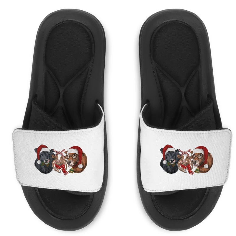 Christmas Cows Slide Sandal 3 Christmas Cows Slide Sandal