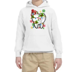 Christmas Teeth Dentist Youth Hoodie