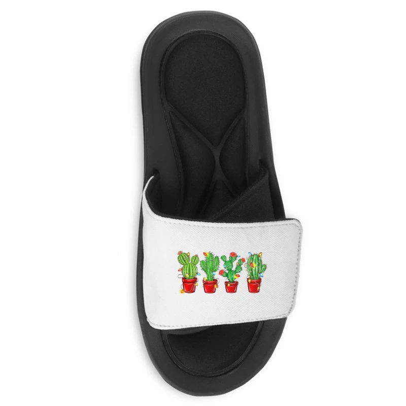 Christmas Cactuses Slide Sandal 5 Christmas Cactuses Slide Sandal - Image 3