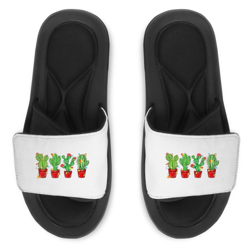 Christmas Cactuses Slide Sandal 3 Christmas Cactuses Slide Sandal